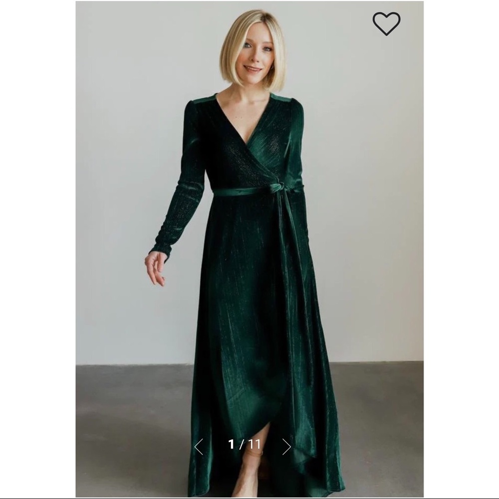 Serena Shimmer Velvet Wrap Dress
